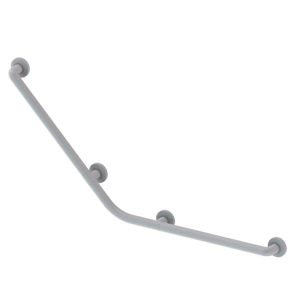 Corrimano angolare di sicurezza 113x55 cm. per disabili colore bianco