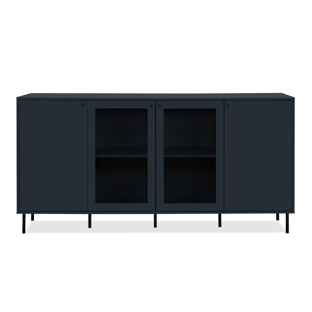 Credenza Caracas 51A con 4 ante e 4 ripiani colore navy blue