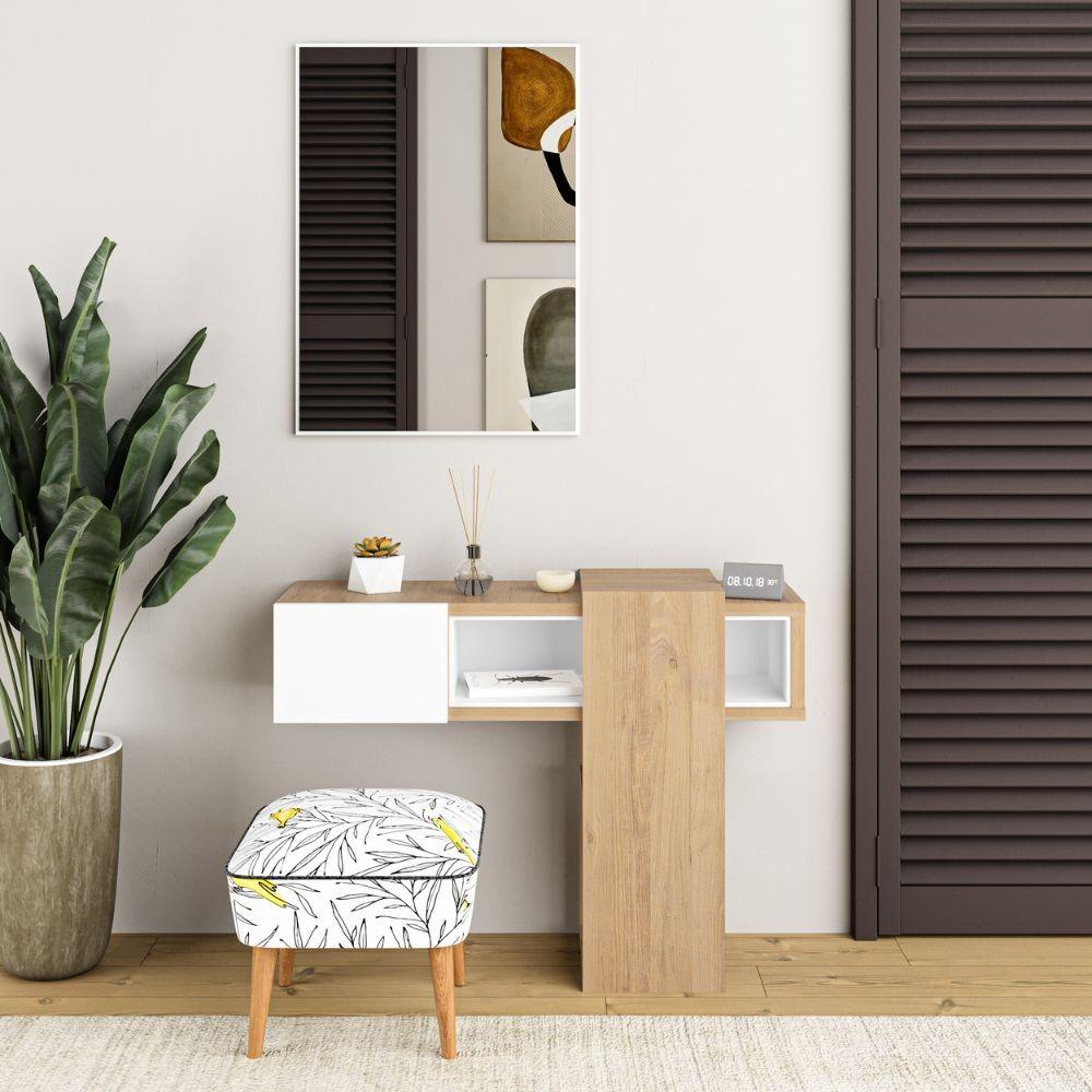 Ingresso Efes rovere bianco con specchio