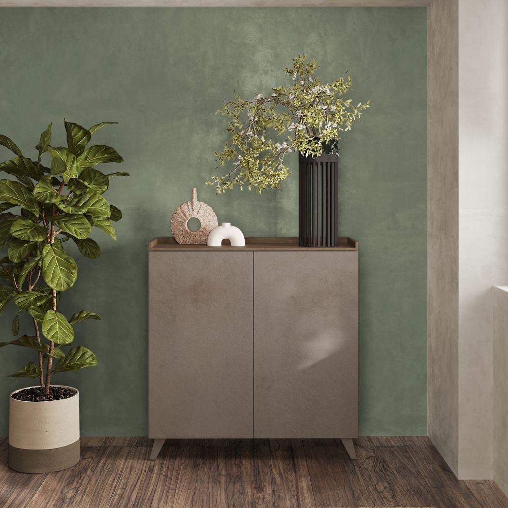 Contenitore Polan 2 ante colore bronzo e mercure