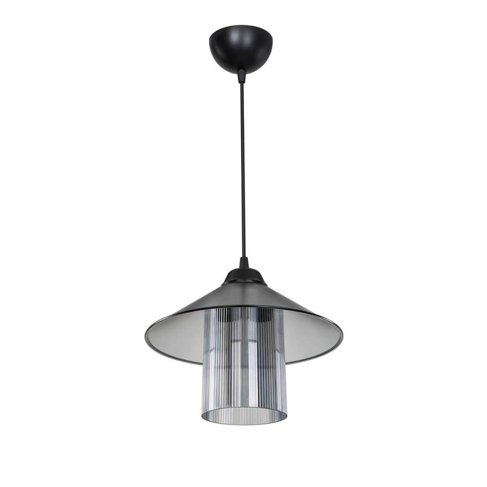 Lampada da soffitto Inka ASZ1463 con paralume in plastica fum&eacute;