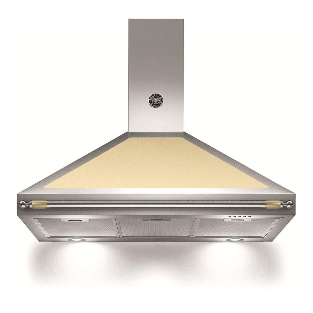 Cappa camino Bertazzoni K100HERCRA da 100 cm. in inox e crema classe A