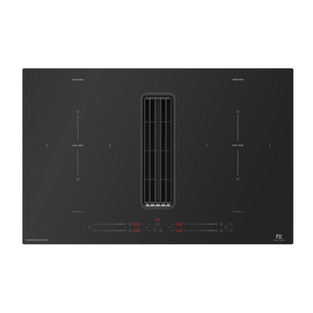Piano cottura Master Kitchen MKHI804FHEDBK ad induzione 4 zone con cappa integrata classe A