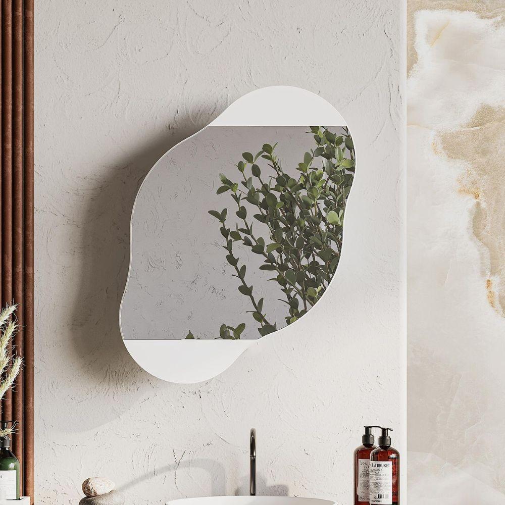 Specchio Cloud a forma di nuvola apribile colore bianco