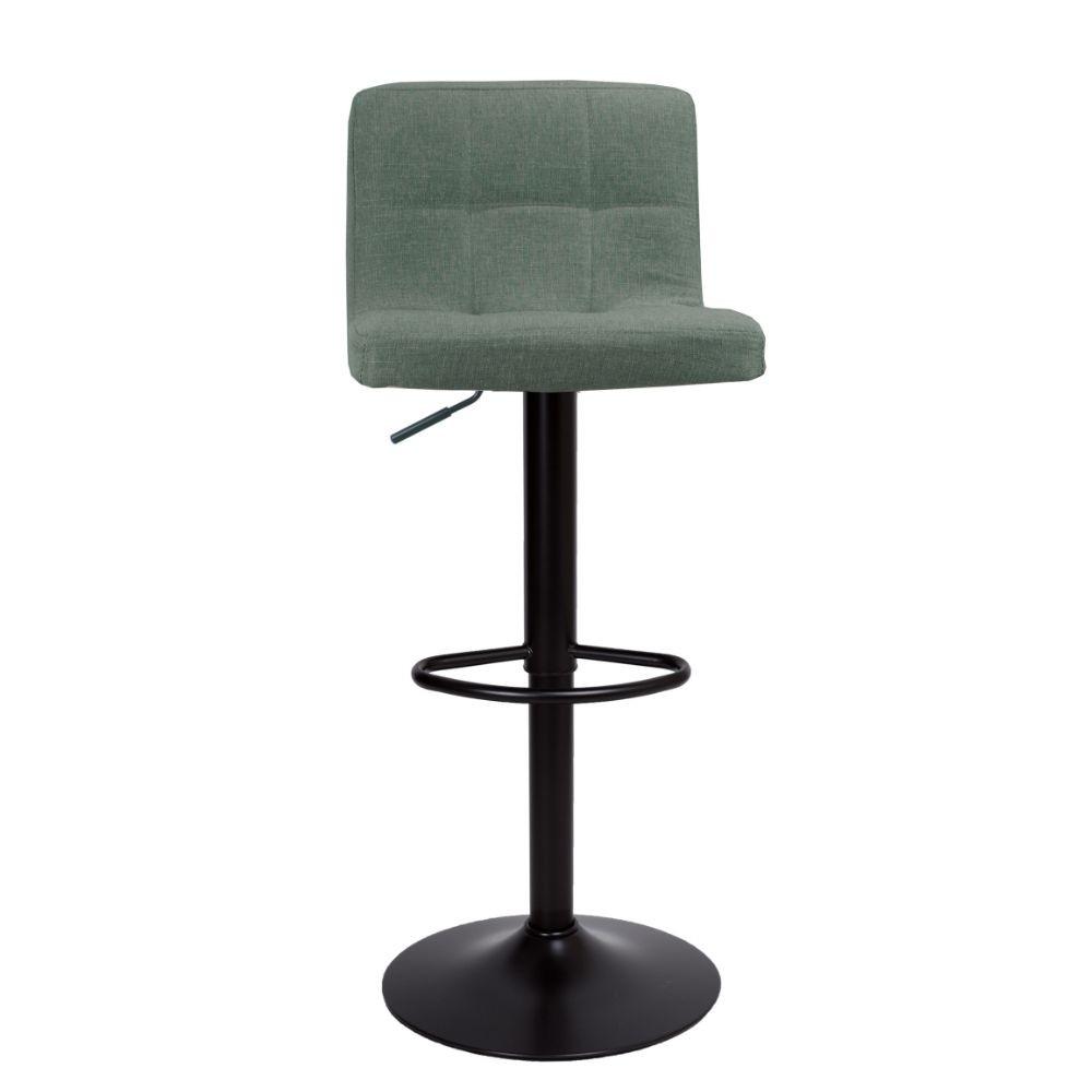 Sgabello regolabile Mosva colore verde con gambe nere opache