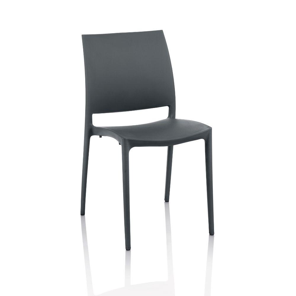 Sedia Curtis polipropilene antracite design ergonomico