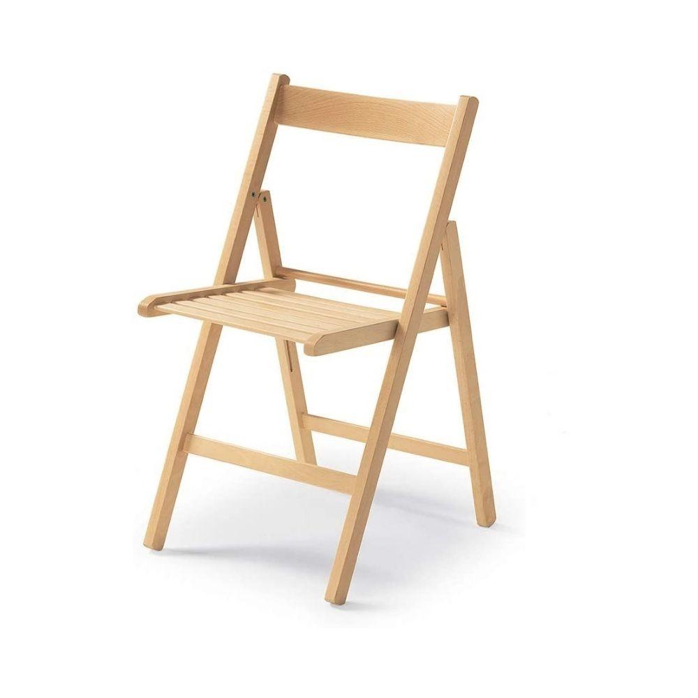 Sedia pieghevole Penelope in legno naturale