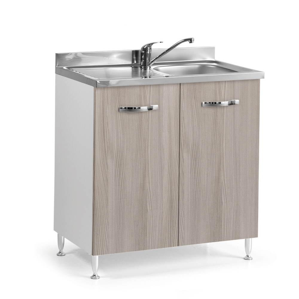 Sottolavello 80x50x85H cm con due ante olmo lavello incluso