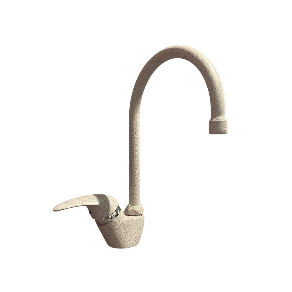 Miscelatore da cucina monocomando Paini Mini 63AU570572C bianco puntinato
