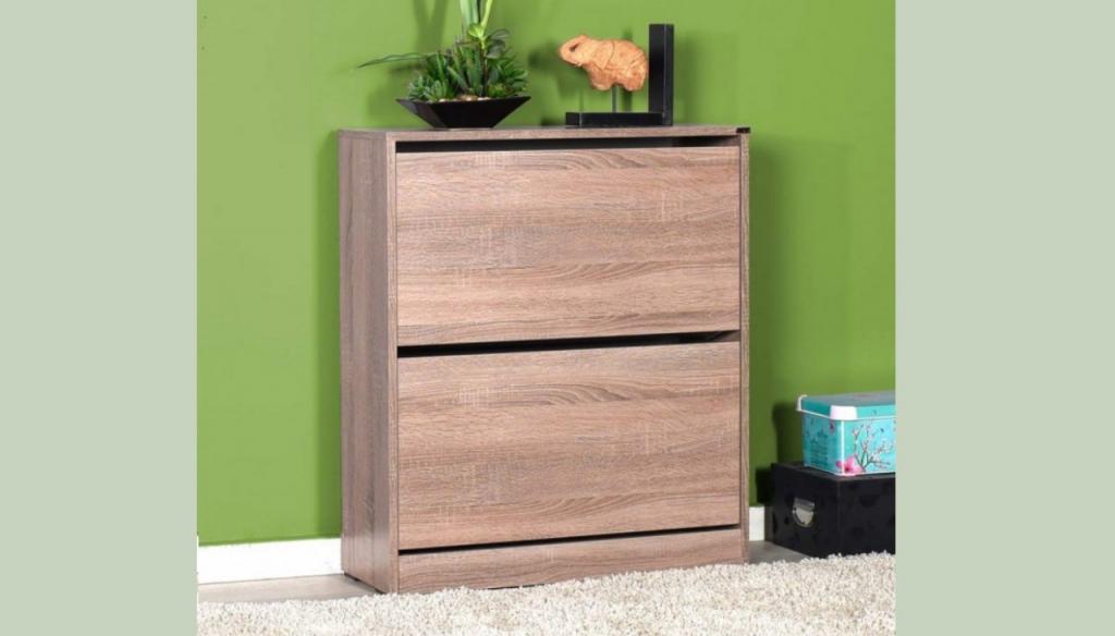 Scarpiera shc520 a due ante a ribalta  rovere
