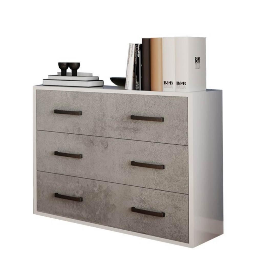 Com&ograve; 3 cassetti 91x45x81H cemento