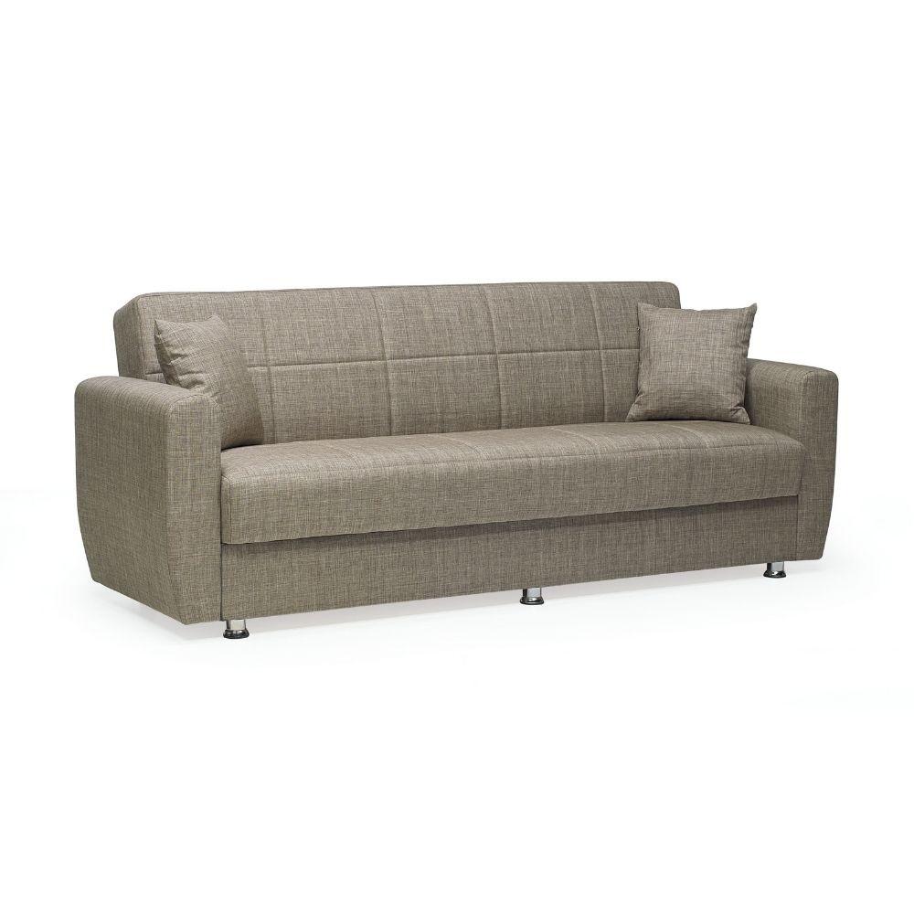Divano letto con contenitore Rotterdam tortora Internobase 215546 228x90x89H