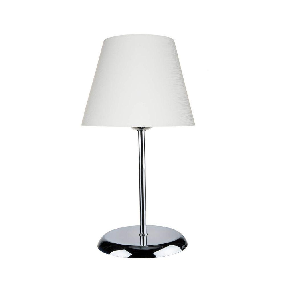 Lampada da tavolo Elva ASZ1047 in metallo e paralume tessuto