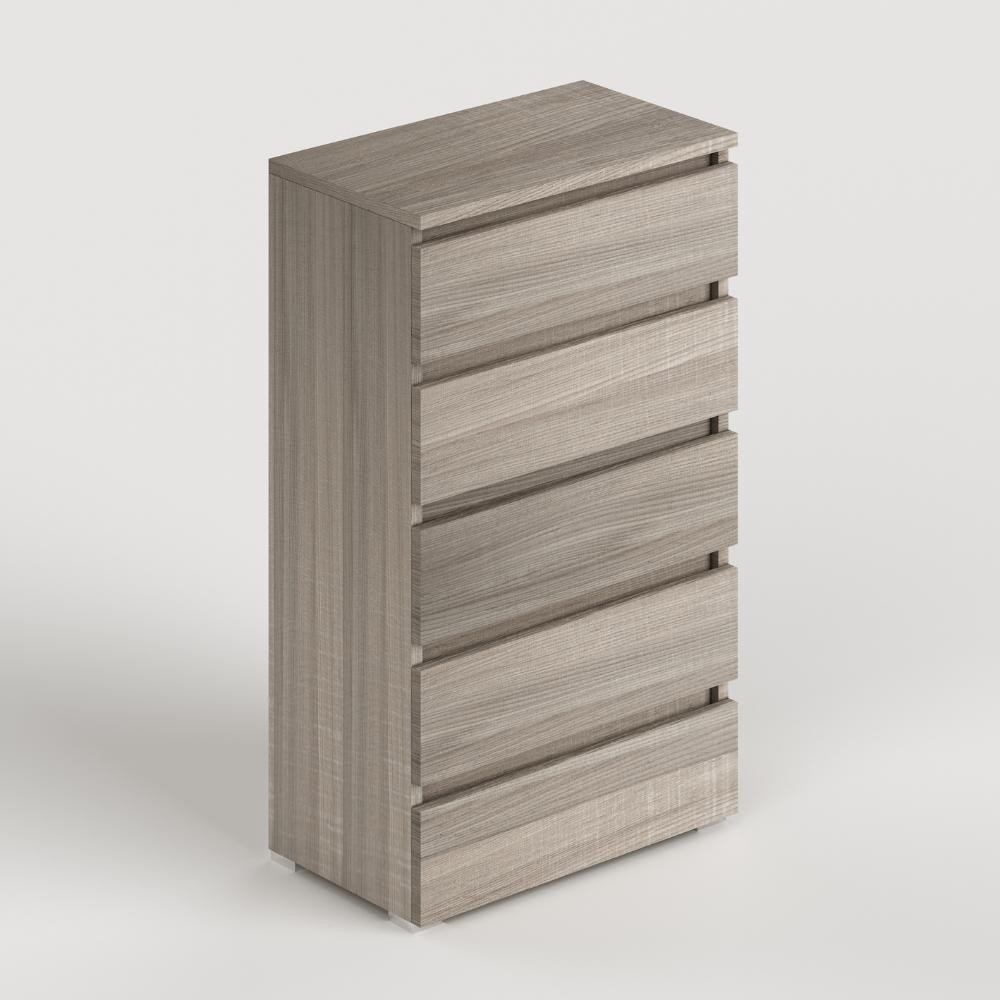 Cassettiera olmo 5 cassetti 75x40x127H
