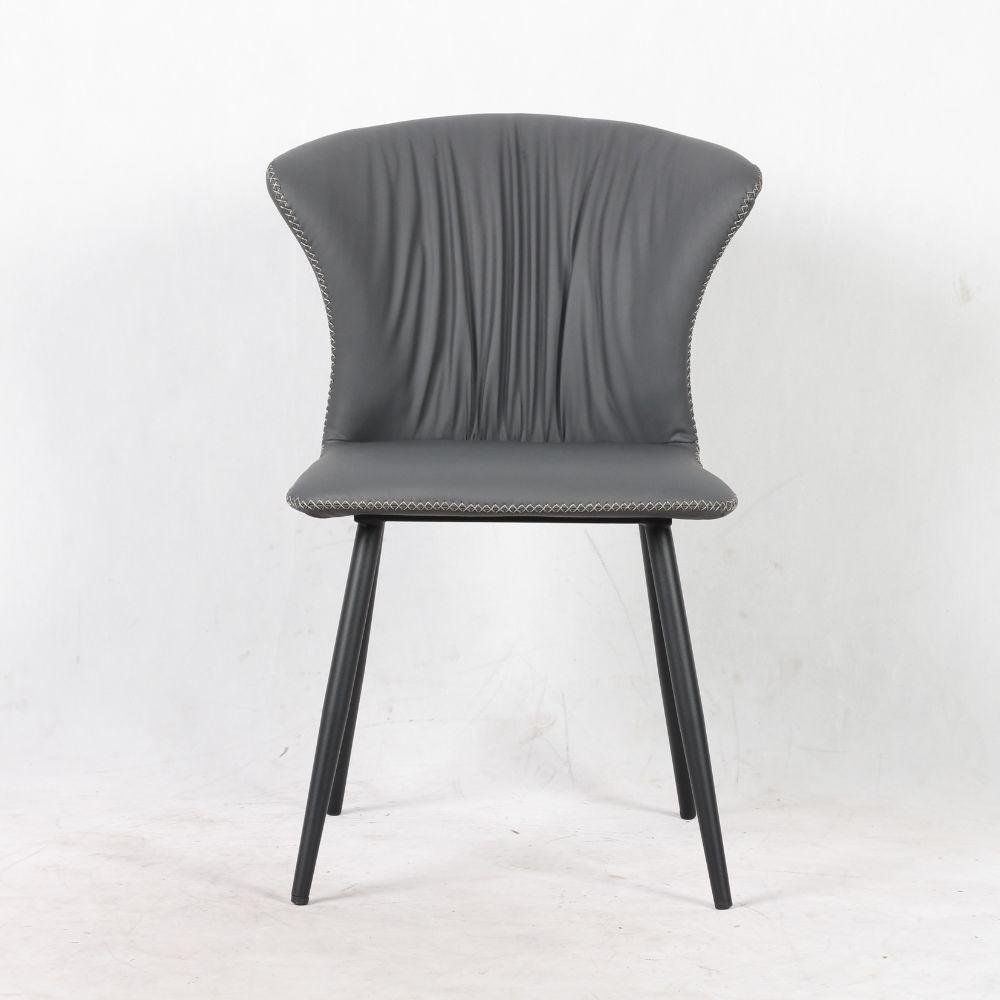 Sedia Core colore antracite con gambe in metallo nero