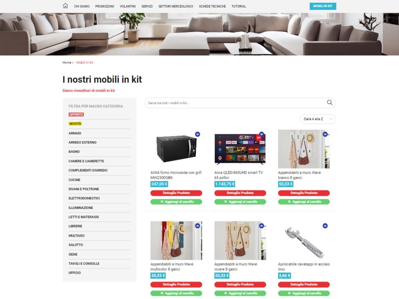 MOBILI IN KIT: acquista online e ricevi direttamente a casa!